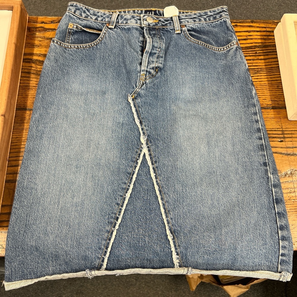 Vintage Y2K GAP Denim Midi Skirt